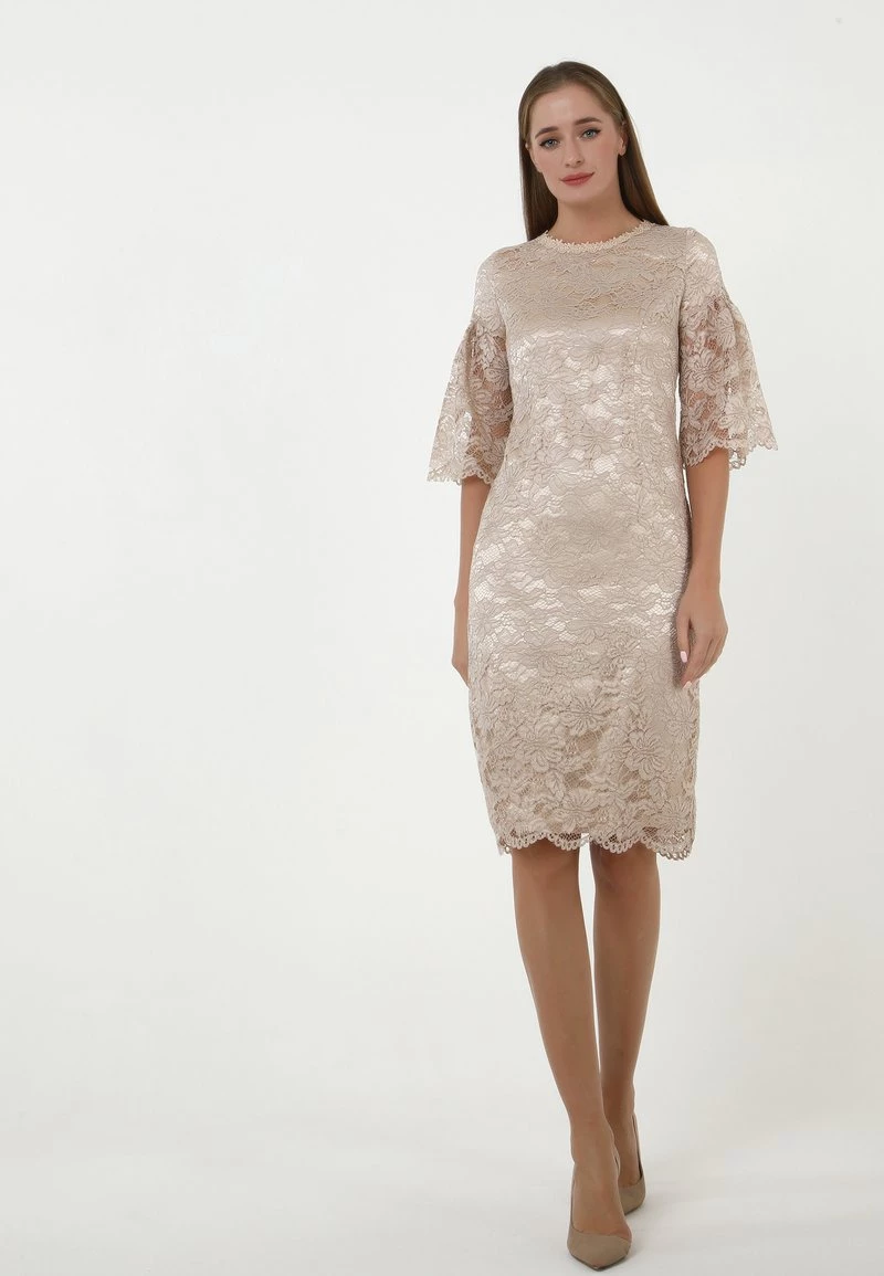 Nuovo di zecca π₯° Madam-T Donna DEGA - Vestito Elegante - Beige π€©