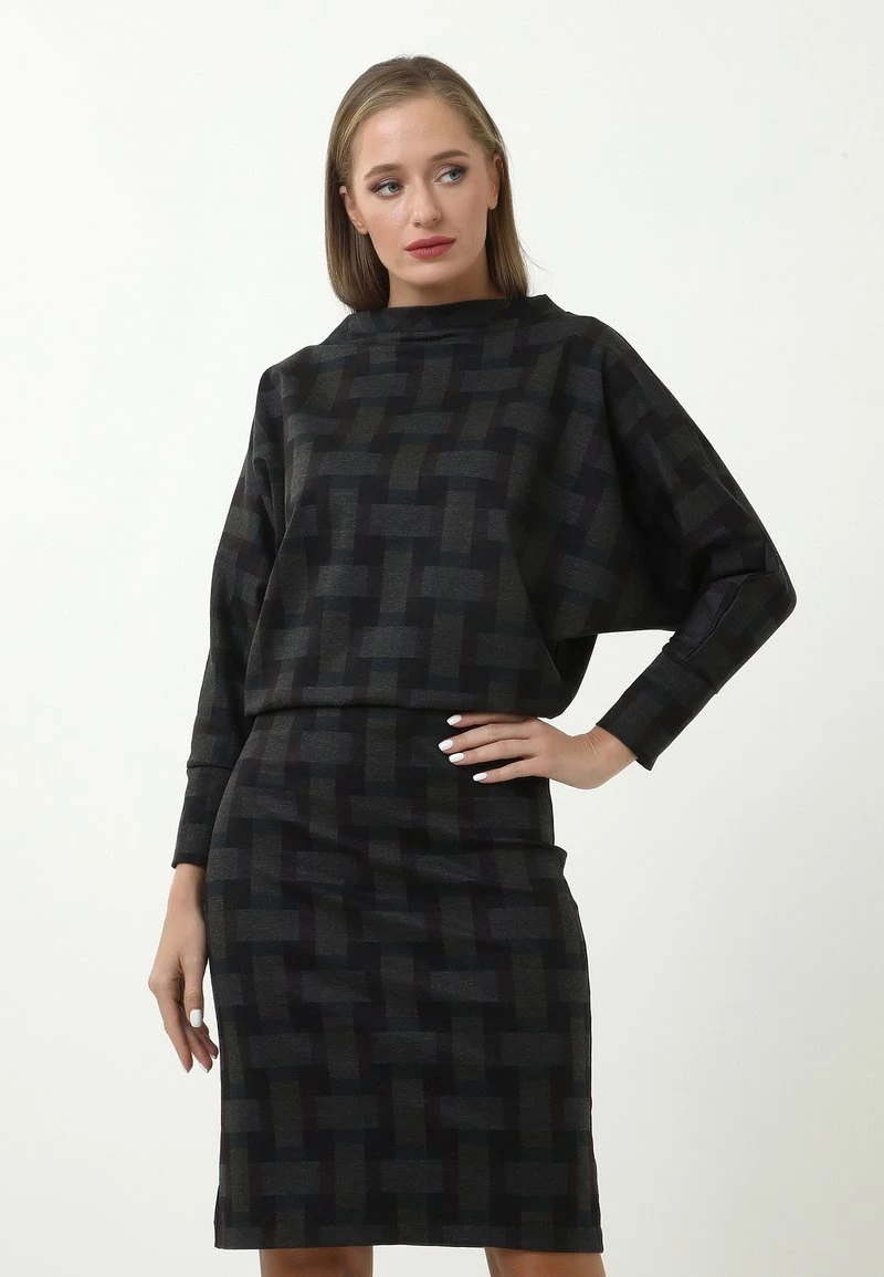 Buono 𧨠Madam-T Donna GERA - Tubino - Grau, Weinrot π - immagine 3