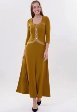 Bilancio β Madam-T Donna Vestito Lungo - Light Brown π