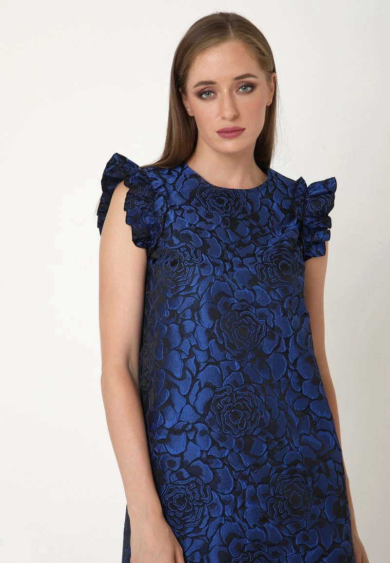 Offerte π Madam-T Donna ALLTAGS GRETA - Vestito Elegante - Schwarz, Indigo π - immagine 5