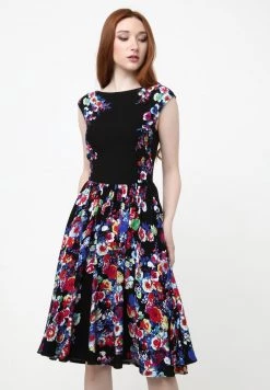 Buono 🔥 Madam-T Donna Vestito Estivo - Schwarz Indigo ✨