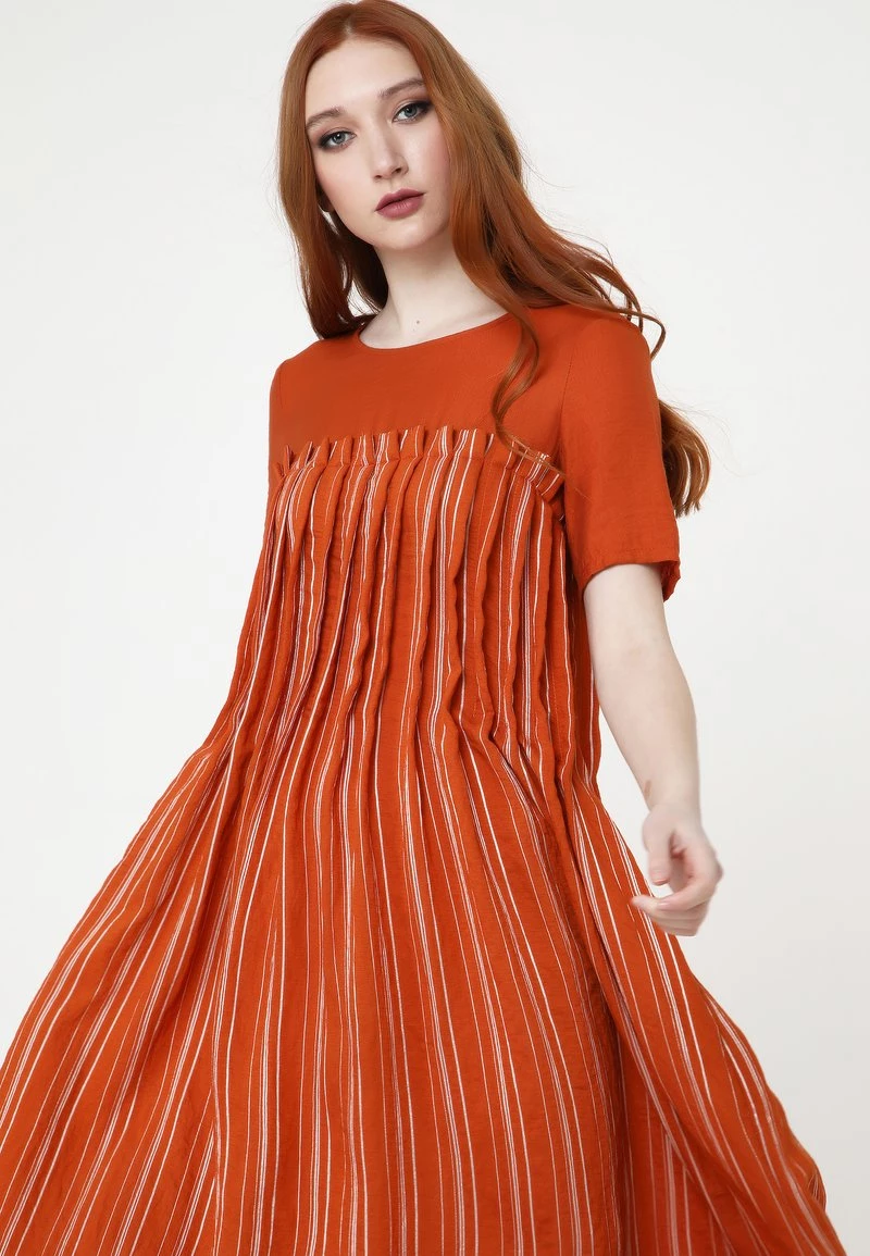 Buono π Madam-T Donna Snura - Vestito Estivo - Ingwer, Weiß π - immagine 7