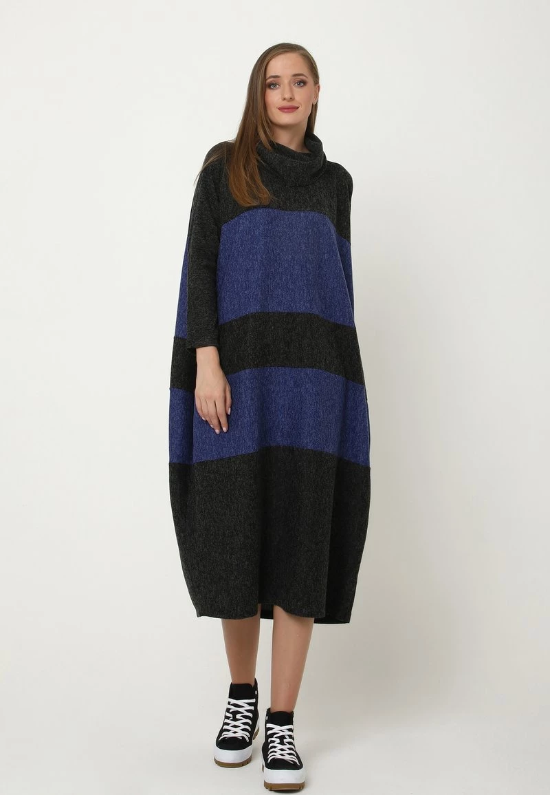 Buono π Madam-T Donna Abito In Maglia - Schwarz Indigo π - immagine 6