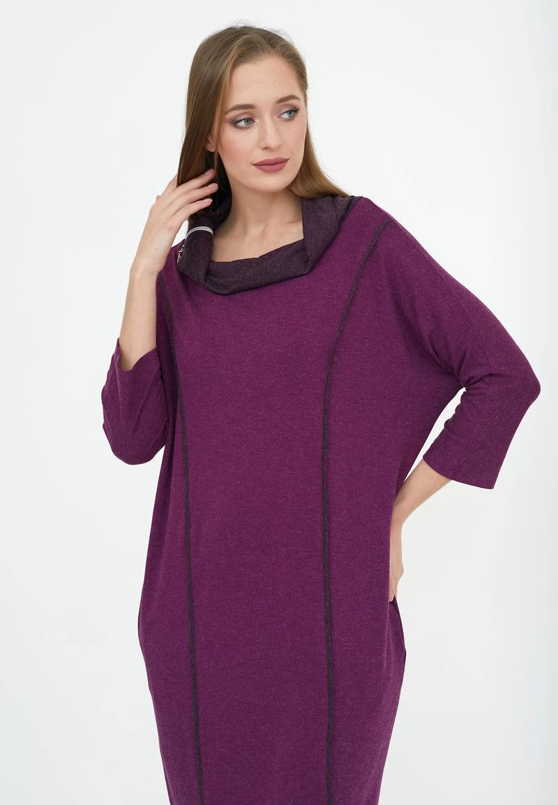 Nuovo di zecca π Madam-T Donna KASHIRA - Abito In Maglia - Pflaume π₯ - immagine 4