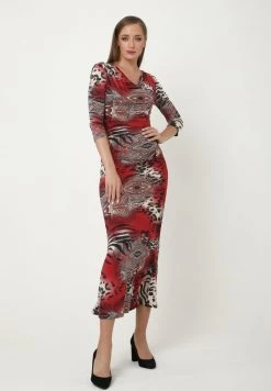 Migliore vendita 𧨠Madam-T Donna ARAGURIA - Tubino - Rot/beige π₯°