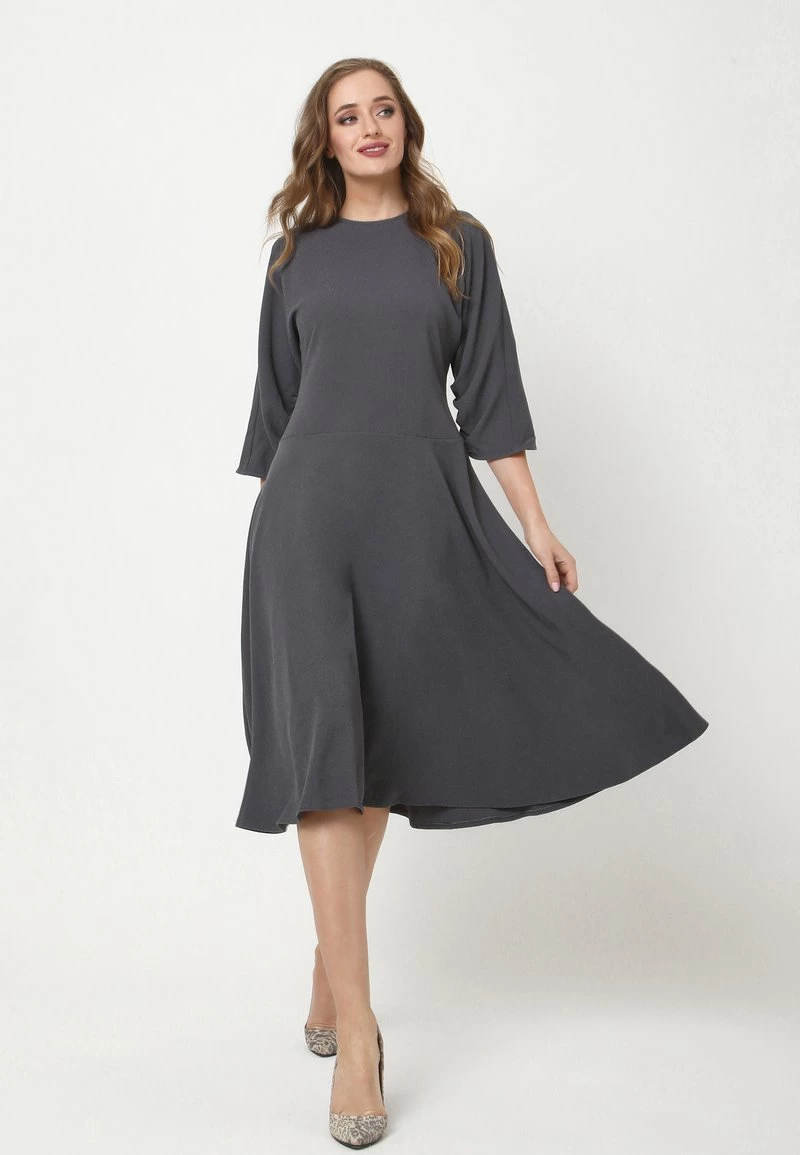 Nuovo di zecca π Madam-T Donna RAMONA - Vestito Estivo - Dunkelgrau π - immagine 2