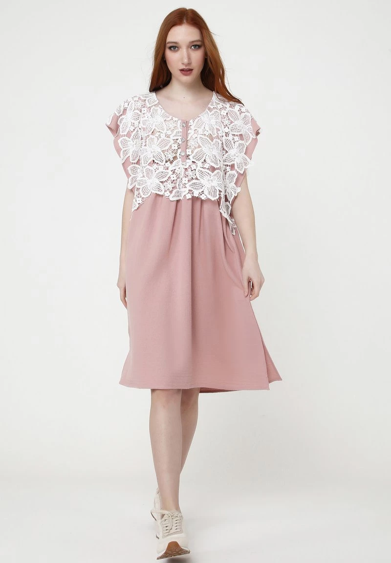 Miglior offerta π₯° Madam-T Donna SOMMER VEGNA - Vestito Estivo - Rosa π - immagine 2