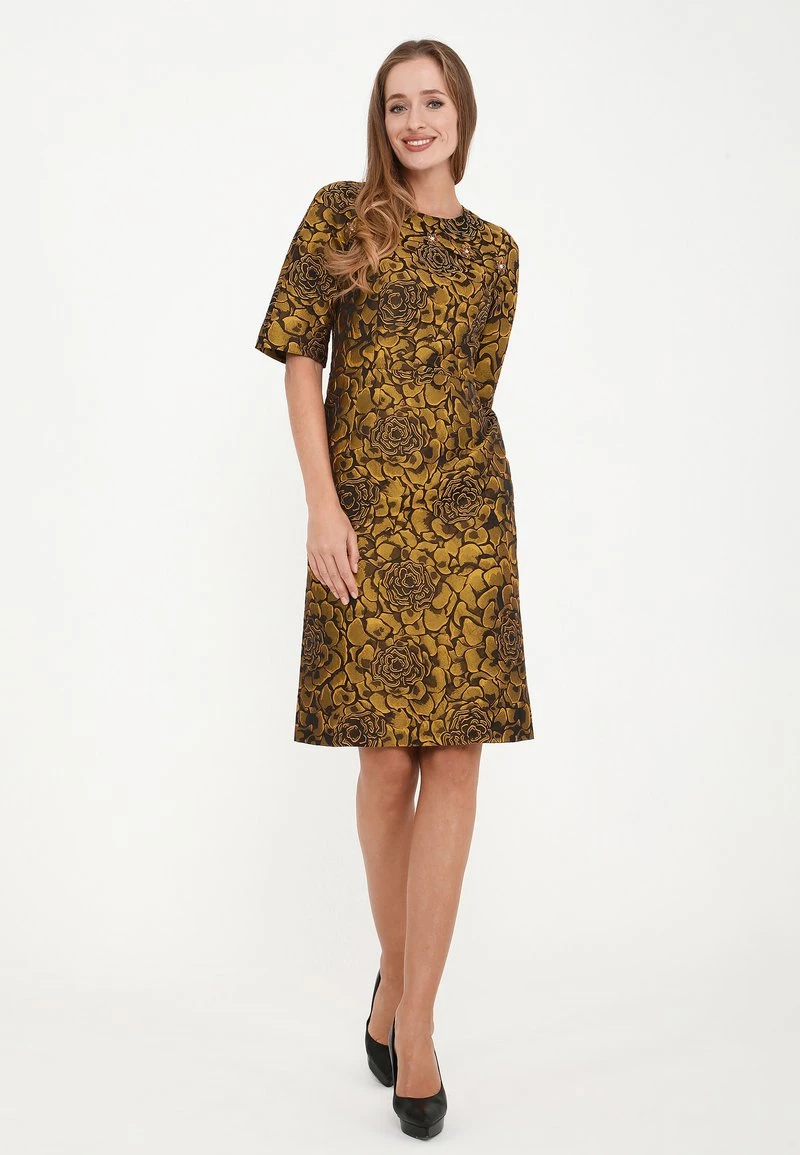 Nuovo di zecca π Madam-T Donna NOELLA - Vestito Estivo - Schwarz/senf π - immagine 2