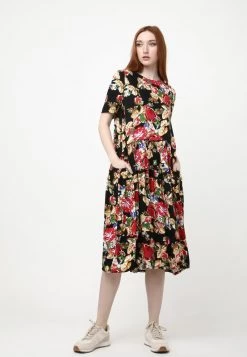 Vendita calda 🌟 Madam-T Donna Vestito Estivo - Schwarz ,urgurgundy 😍