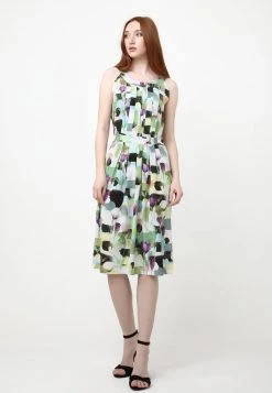 I primi 10 🧨 Madam-T Donna Vestito Estivo - Weiß, Hellgrün ❤️