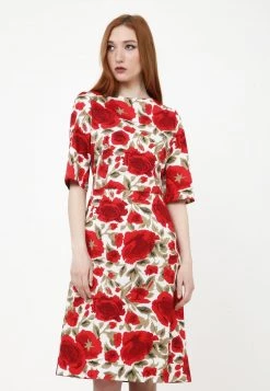 Vendita lampo β Madam-T Donna SANATA - Vestito Estivo - Milchig / Rot π₯°