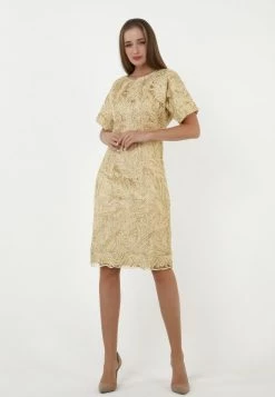 Nuovo di zecca 🌟 Madam-T Donna JUDY - Vestito Elegante - Goldrute 😀