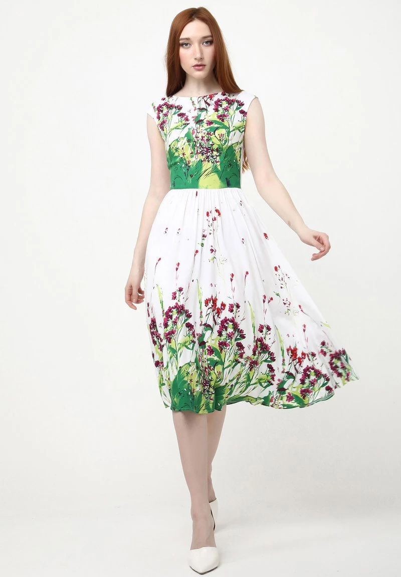 Offerte π Madam-T Donna Vestito Estivo - Weiß Hellgrün π₯° - immagine 2