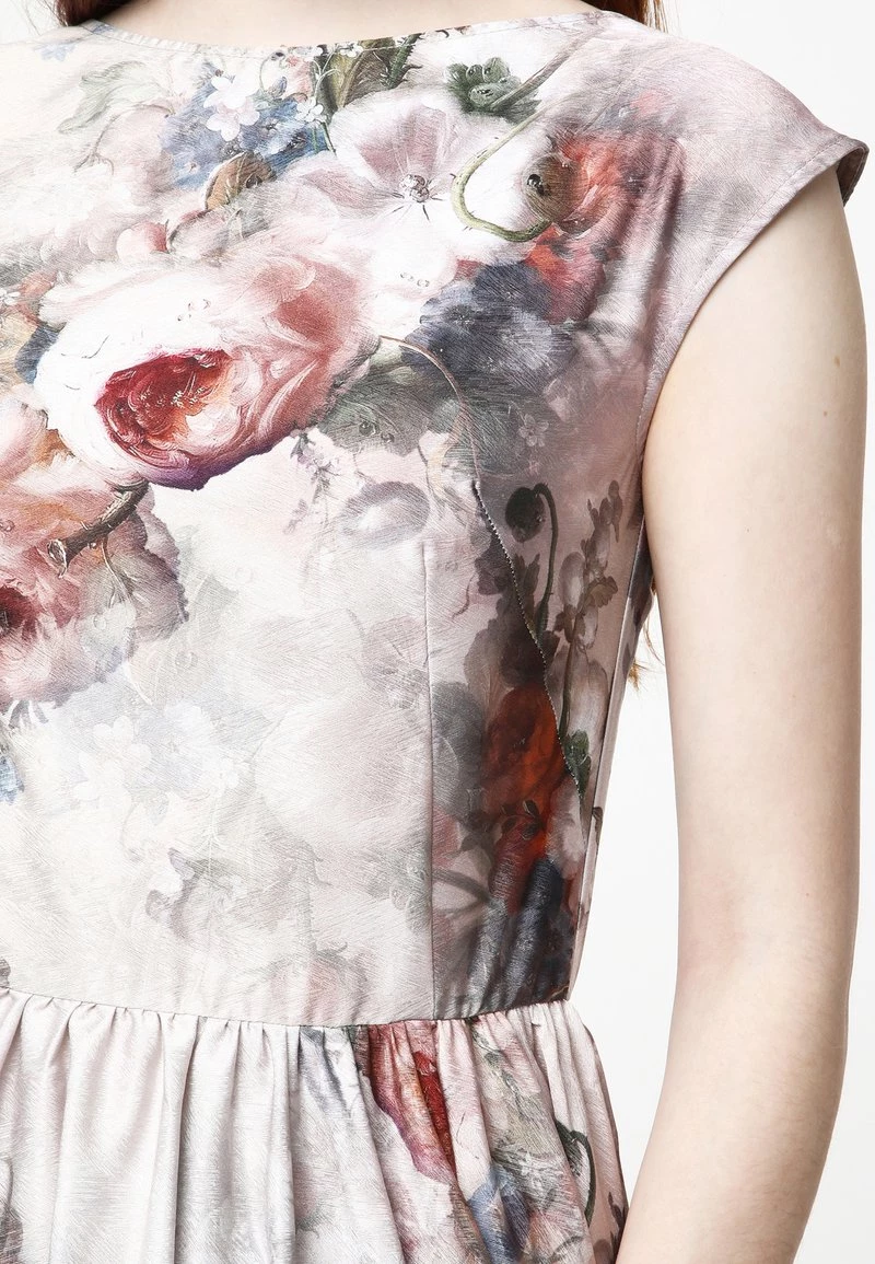 Miglior offerta π Madam-T Donna Vestito Estivo - Beige/braun 𧨠- immagine 4