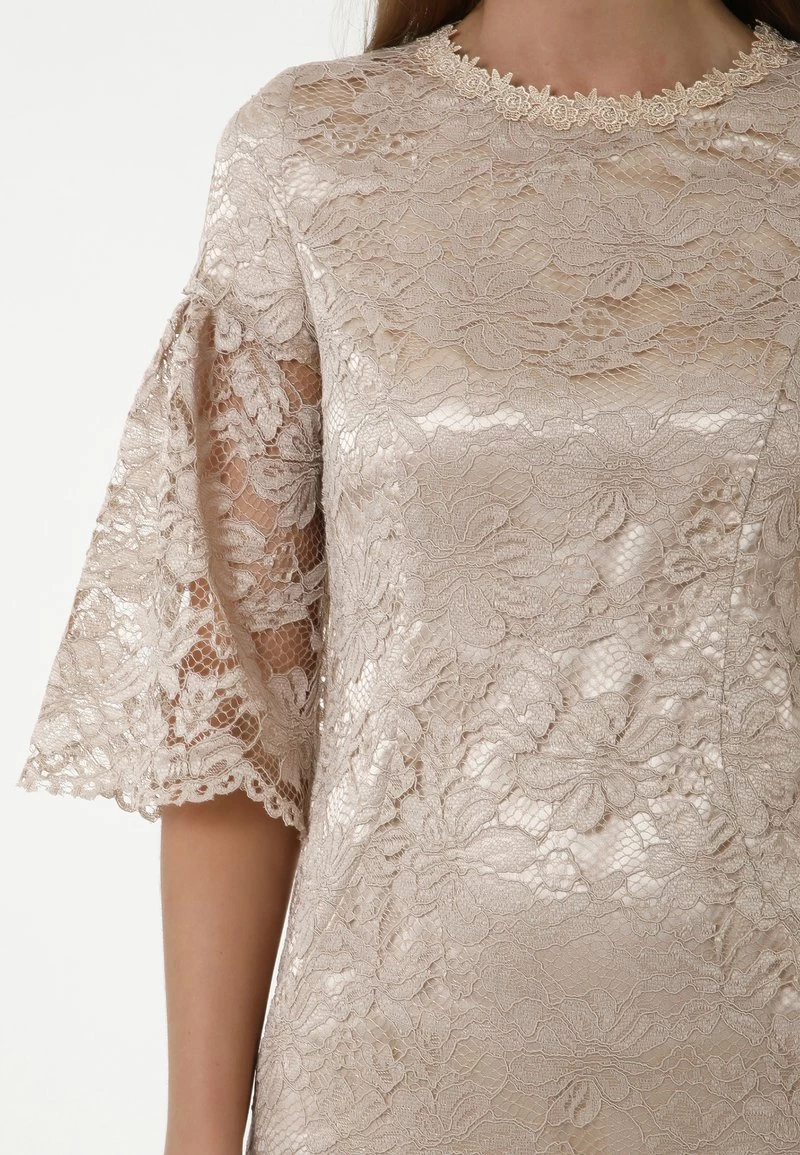 Nuovo di zecca π₯° Madam-T Donna DEGA - Vestito Elegante - Beige π€© - immagine 4