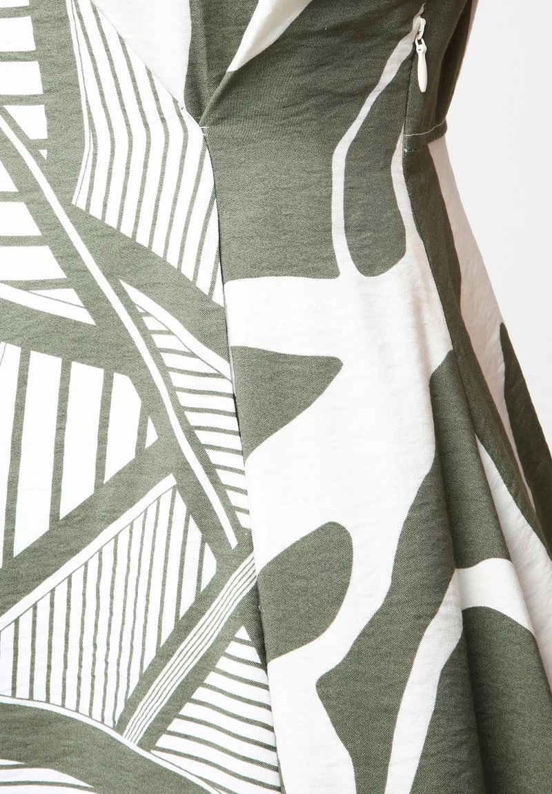 Migliore vendita π Madam-T Donna Vestito Estivo - Khaki, Weiß π - immagine 7