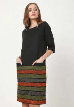 Nuovo di zecca 🤩 Madam-T Donna Vestito Estivo - Schwarz Orange 👏