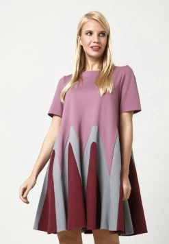 Nuovo di zecca 👏 Madam-T Donna JERSEYKLEID MORENA - Vestito Estivo - Rosa, Weinrot 🎁