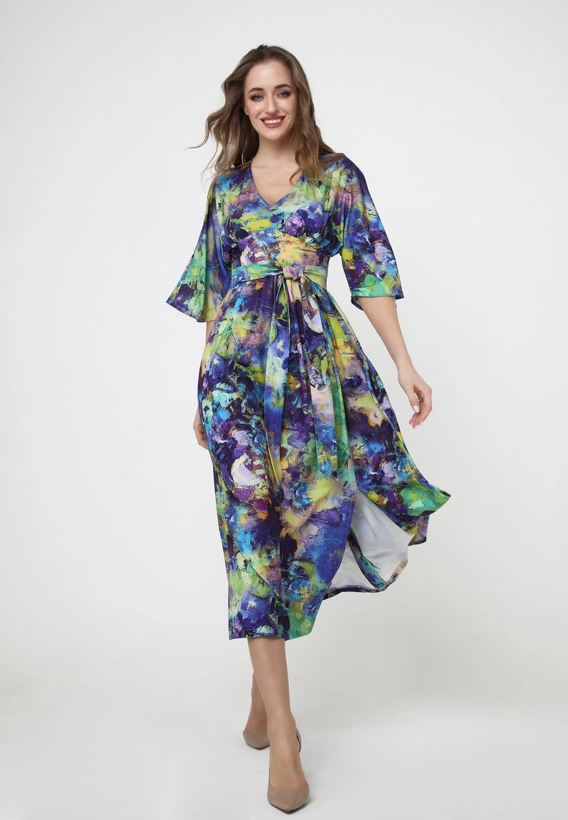 Bilancio π Madam-T Donna Vestito Estivo - Kornblume Blau Lila β - immagine 2