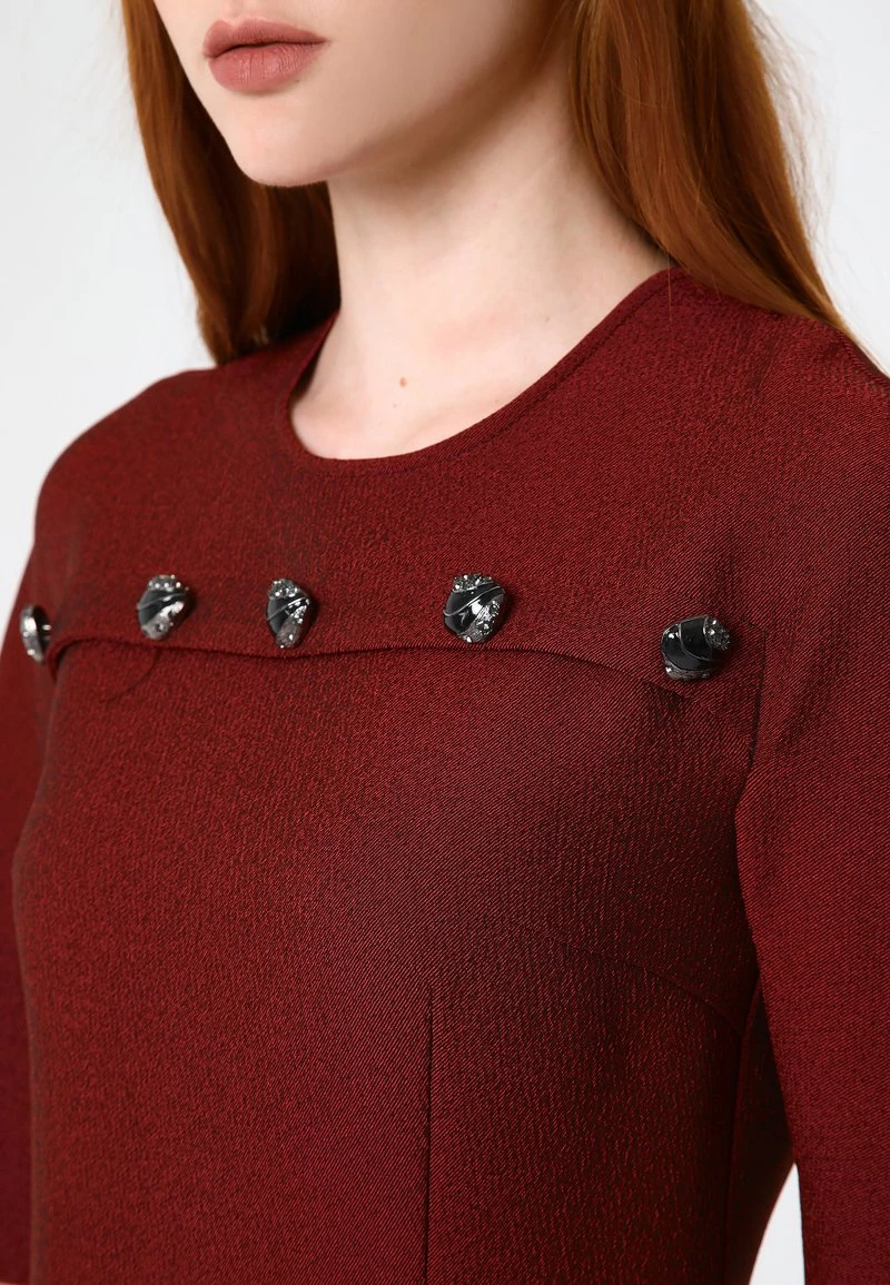 Le migliori recensioni di ❤️ Madam-T Donna NOELLA - Tubino - Wein Rot, Hellgrün 🤩 - immagine 4