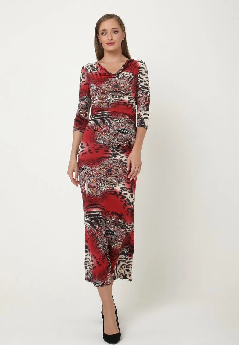 Migliore vendita 𧨠Madam-T Donna ARAGURIA - Tubino - Rot/beige π₯° - immagine 2