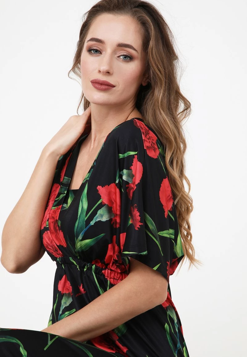 Nuovo di zecca ✨ Madam-T Donna LESTRA - Vestito Estivo - Schwarz/ Koralle 🥰 - immagine 6