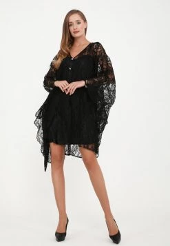 Presa 👍 Madam-T Donna AMORTANA - Vestito Estivo - Schwarz 🌟