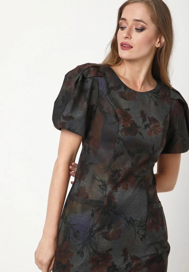 Nuovo β€οΈ Madam-T Donna ANGELICA - Vestito Di Maglina - Grau/braun π - immagine 4