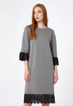 Presa 🔔 Madam-T Donna MERIKANA - Vestito Estivo - Grau 🧨