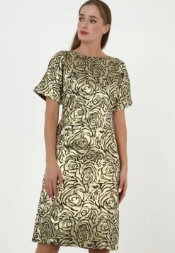 Acquistare ⭐ Madam-T Donna JUDY - Vestito Elegante - Ocker/khaki 😍