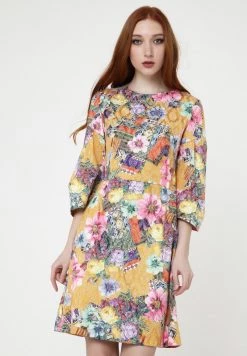 Sconto ✔️ Madam-T Donna Vestito Elegante - Senf, Rosa ✨