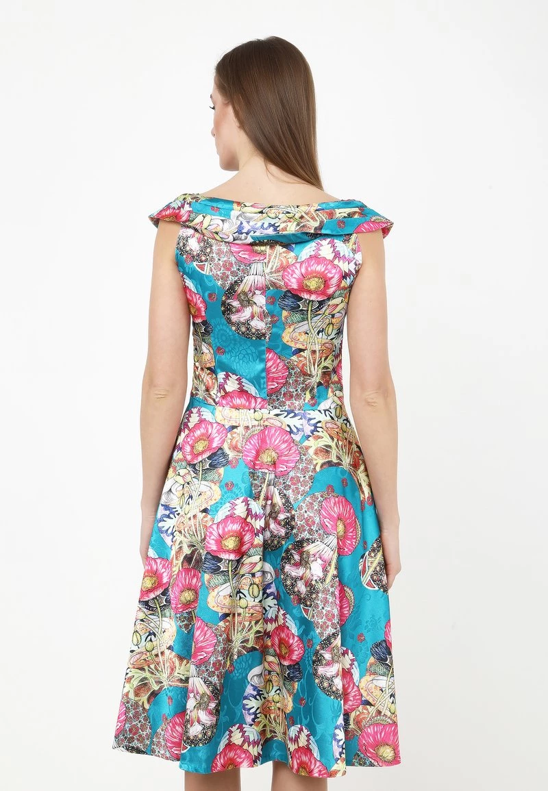 Offerte π Madam-T Donna LAGUNA - Vestito Estivo - Aqua/rosa 𧨠- immagine 3