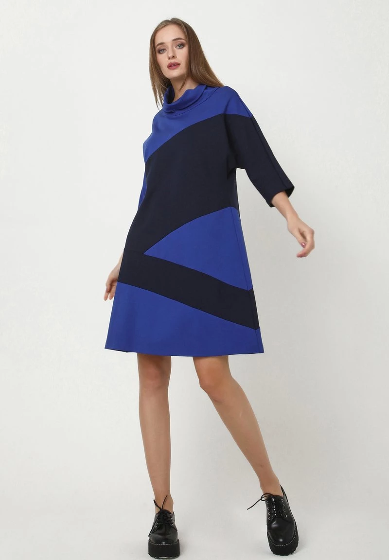 A buon mercato π Madam-T Donna SAYANA - Vestito Di Maglina - Kornblume Blau, Blau β¨ - immagine 6