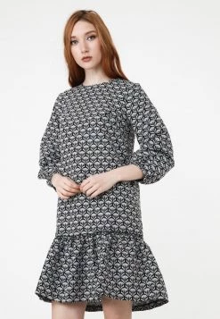 Acquistare ⌛ Madam-T Donna FIKERA - Vestito Estivo - Schwarz-weiss 🧨