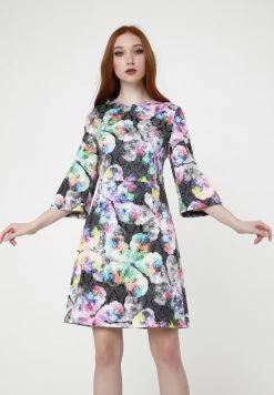 Bilancio π Madam-T Donna Vestito Elegante - Anthrazit, Flieder π