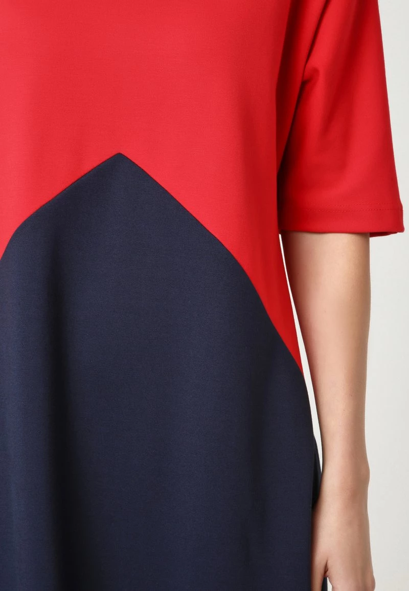 A buon mercato β Madam-T Donna LOLITA - Vestito Di Maglina - Blau, Koralle π - immagine 5