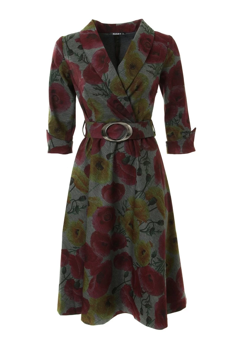 Promo π₯° Madam-T Donna NENSI - Vestito Estivo - Grau, Senf π - immagine 8