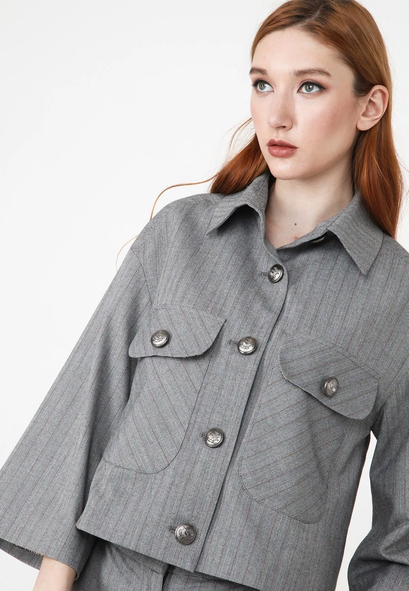 Buono ❤️ Madam-T Donna Giacca Leggera - Grau ⭐ - immagine 4