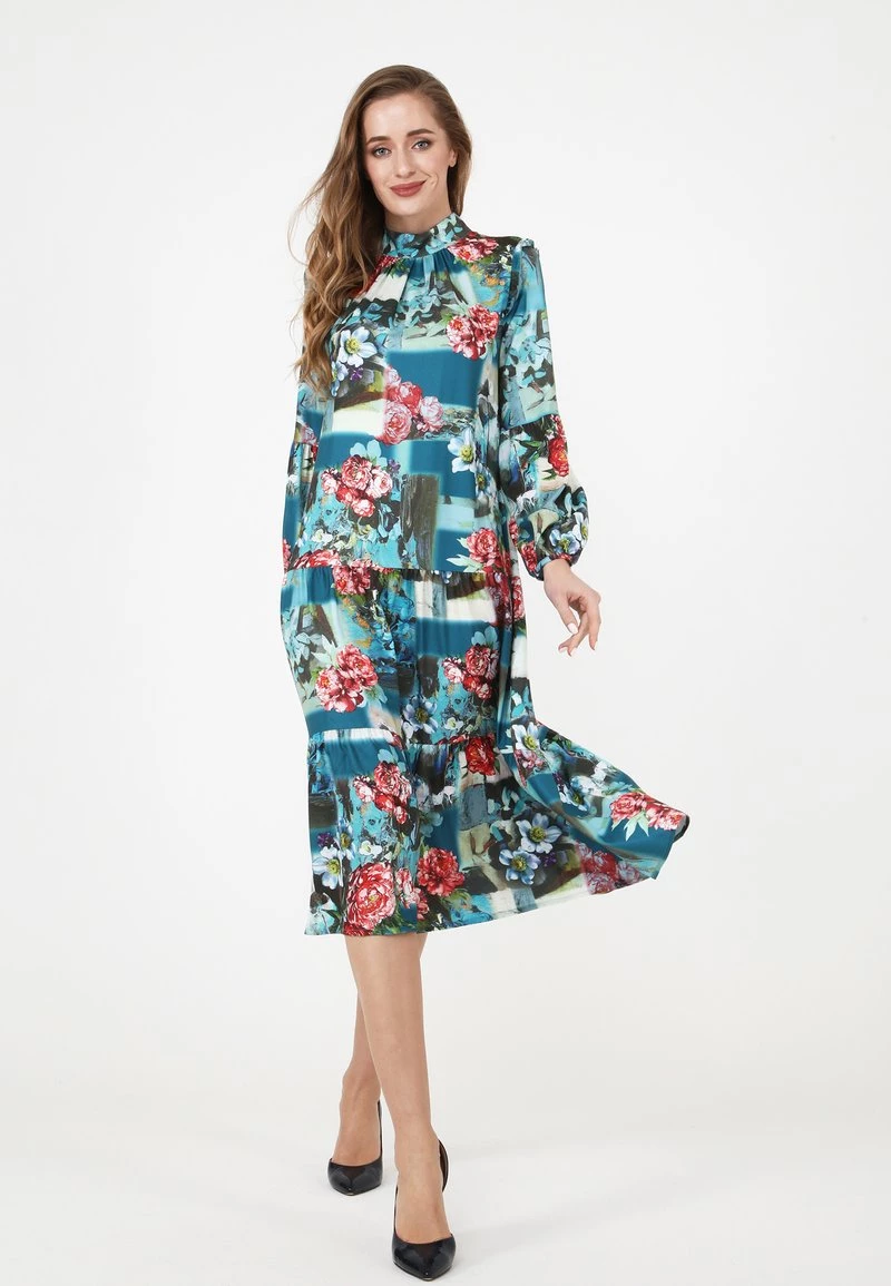 Offerte π Madam-T Donna PAOLINA - Vestito Estivo - Aqua Rot π - immagine 2