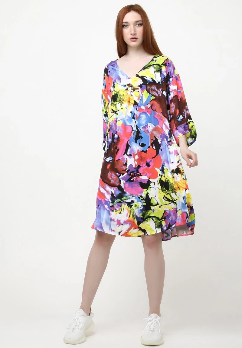 Miglior offerta π Madam-T Donna AMPERO - Vestito Estivo - Lila Hellgrün π - immagine 7