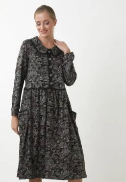 Acquistare 👏 Madam-T Donna KLEID BELLA - Abito A Camicia - Schwarz, Braun ✔️