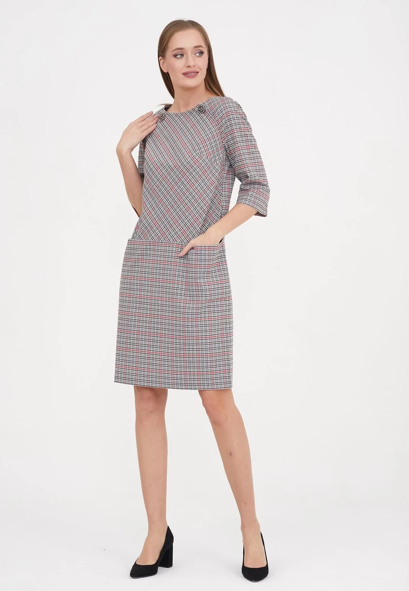 Vendita lampo π Madam-T Donna FERULE - Vestito Estivo - Grüner Zig/rot π - immagine 4