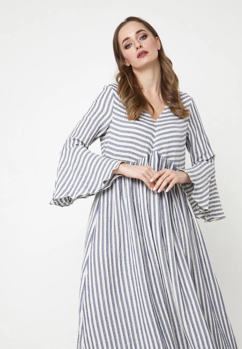 Nuovo di zecca π Madam-T Donna Vestito Estivo - Weiß, Blau π - immagine 5