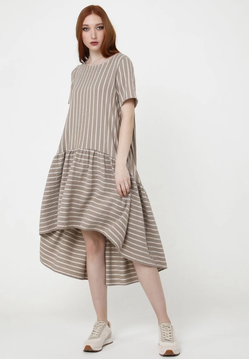 Migliore vendita π₯° Madam-T Donna EVA - Vestito Estivo - Hellbraun βοΈ - immagine 2