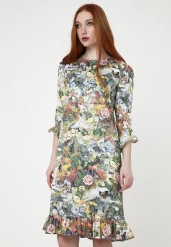 Vendita all'ingrosso β Madam-T Donna Vestito Estivo - Grün Gelb π