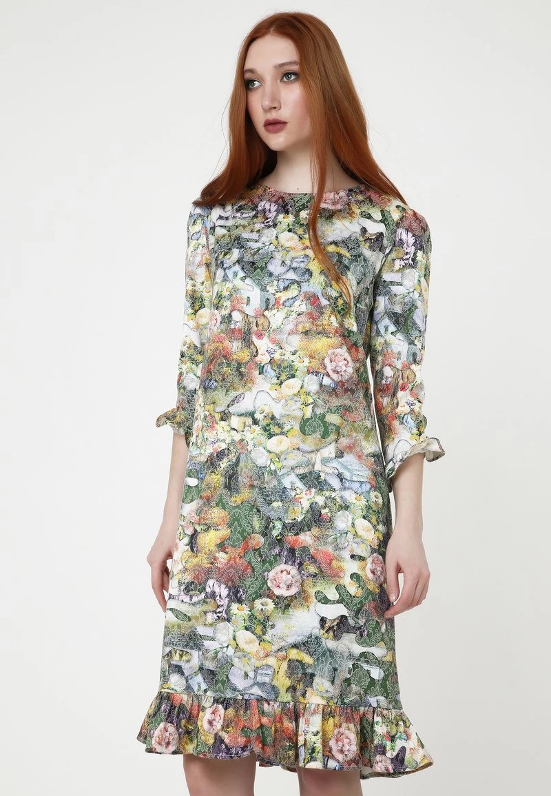 Vendita all'ingrosso β Madam-T Donna Vestito Estivo - Grün Gelb π