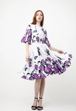 Sconto 🔥 Madam-T Donna TEREZIA - Vestito Estivo - Weiß/lila 🔔