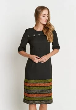 Il più economico ❤️ Madam-T Donna NOELLA - Tubino - Schwarz, Orange 🎁