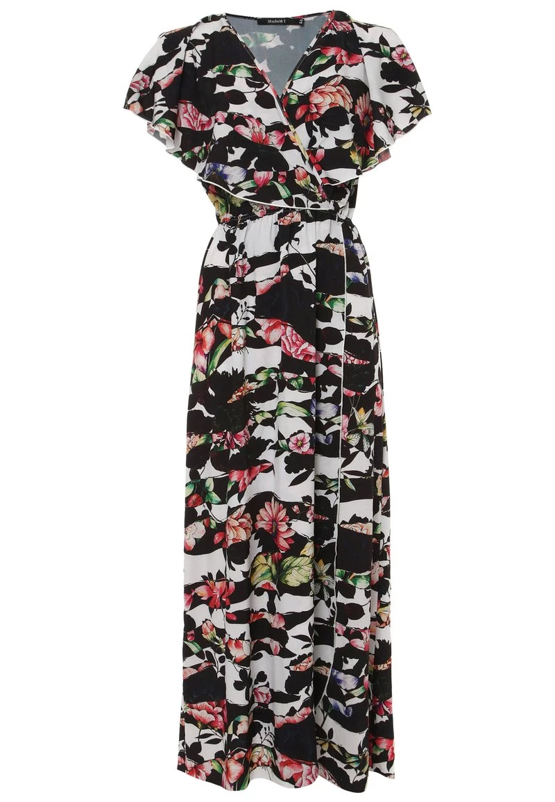 Acquistare π Madam-T Donna Vestito Lungo - Schwarz Weiß π - immagine 9