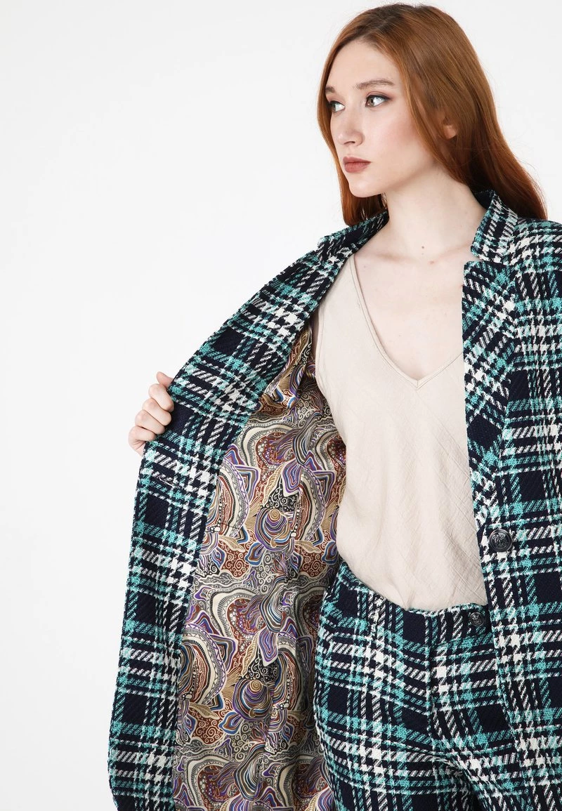 Buono π₯° Madam-T Donna Cappotto Corto - Blau/ Meereswelle π - immagine 7